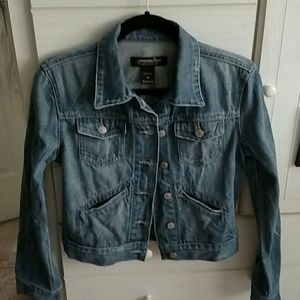 London Jean light blue cropped denim jacket